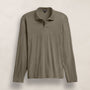 Luxe Lotus Jersey Long Sleeve Polo in Birch | James Perse Los Angeles