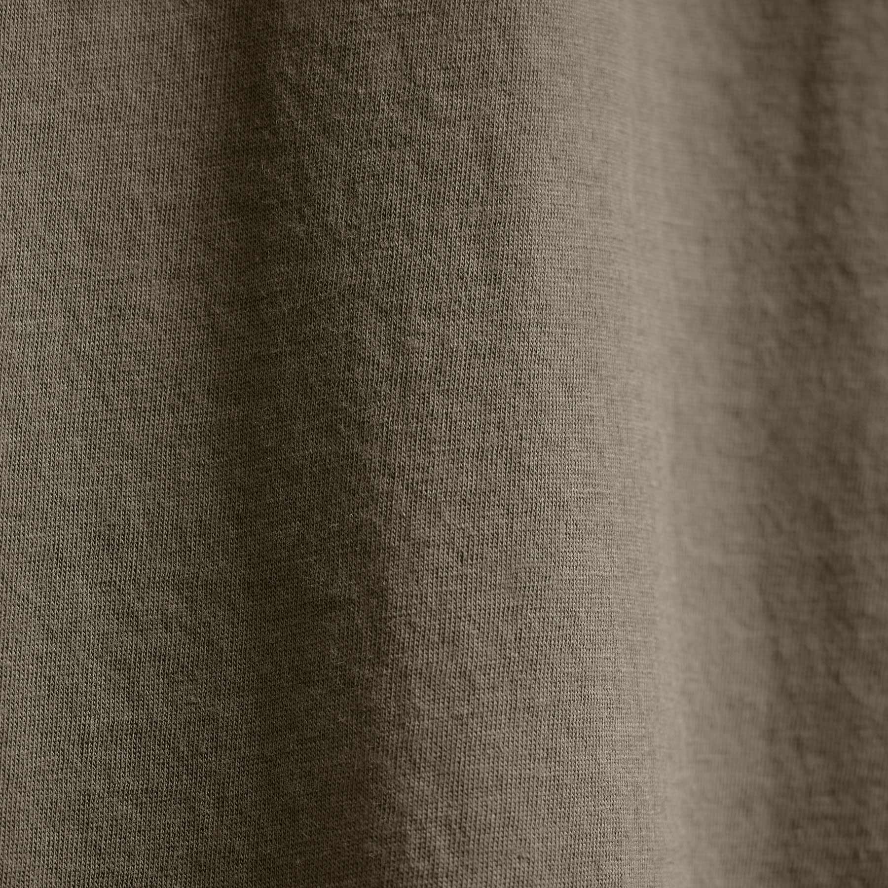 Luxe Lotus Jersey Long Sleeve Polo in Birch | James Perse Los Angeles