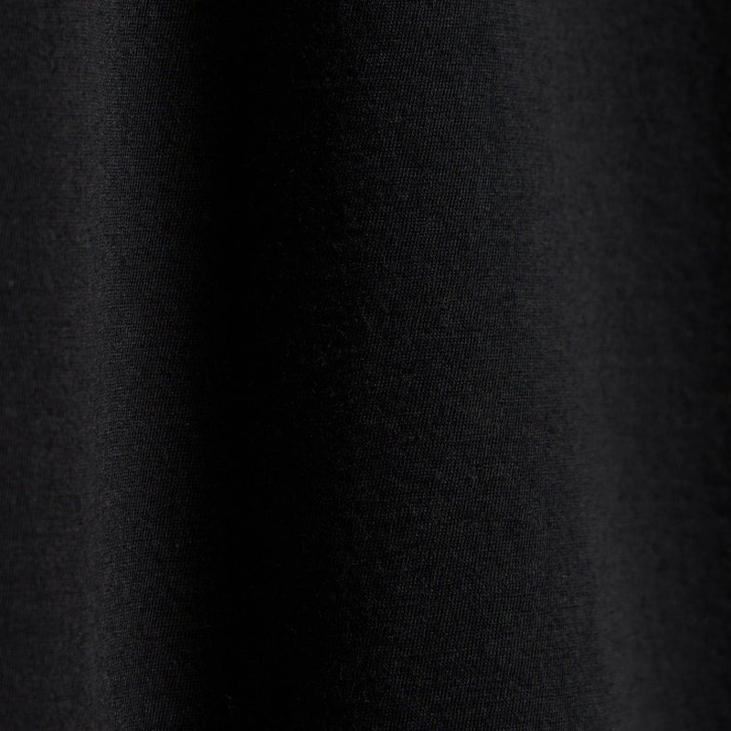 Luxe Lotus Jersey Long Sleeve Polo in Black | James Perse Los Angeles