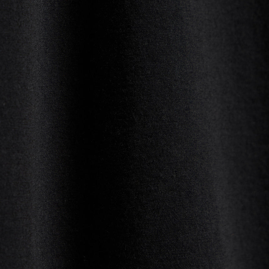 Luxe Lotus Jersey Long Sleeve Polo in Black | James Perse Los Angeles