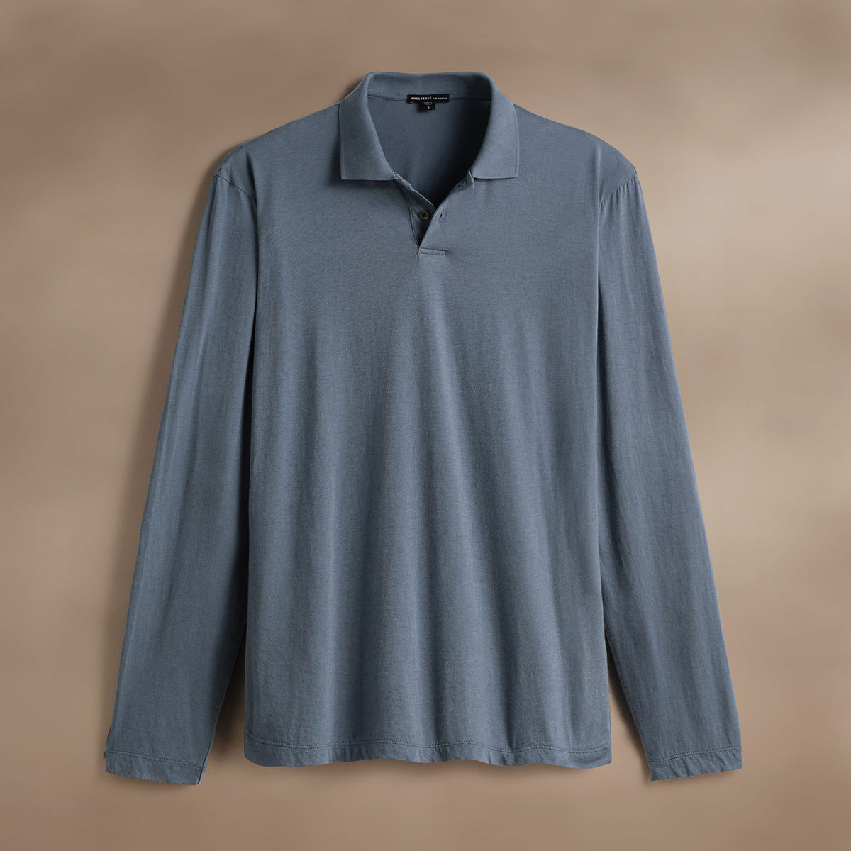 Luxe Lotus Jersey Long Sleeve Polo in Cascade | James Perse Los Angeles