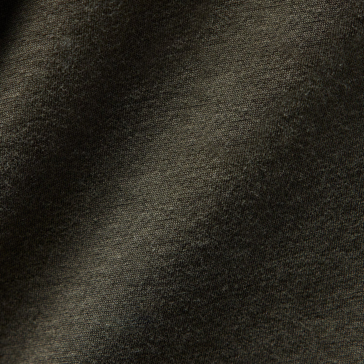 Luxe Lotus Jersey Long Sleeve Polo in Dark Olive | James Perse Los Angeles