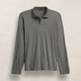 Luxe Lotus Jersey Long Sleeve Polo in Granite | James Perse Los Angeles
