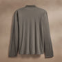 Luxe Lotus Jersey Long Sleeve Polo in Granite | James Perse Los Angeles