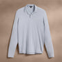 Luxe Lotus Jersey Long Sleeve Polo in Grey Glacier | James Perse Los Angeles