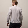 Luxe Lotus Jersey Long Sleeve Polo in White | James Perse Los Angeles