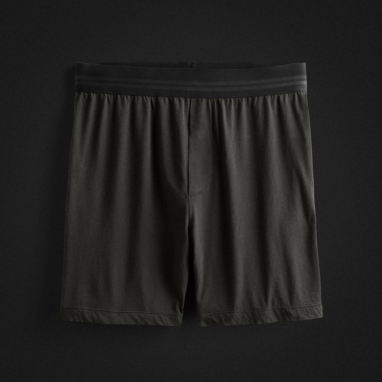 Luxe Lotus Relaxed Fit Boxer Short in Carbon | James Perse Los Angeles