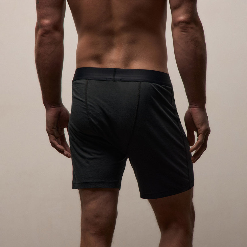 Luxe Lotus Relaxed Fit Boxer Short in Carbon | James Perse Los Angeles