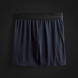 Luxe Lotus Relaxed Fit Boxer Short in French Navy | James Perse Los Angeles FLAT
