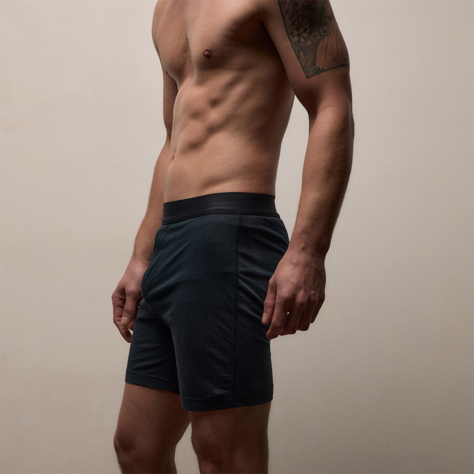 Luxe Lotus Relaxed Fit Boxer Short in French Navy | James Perse Los Angeles