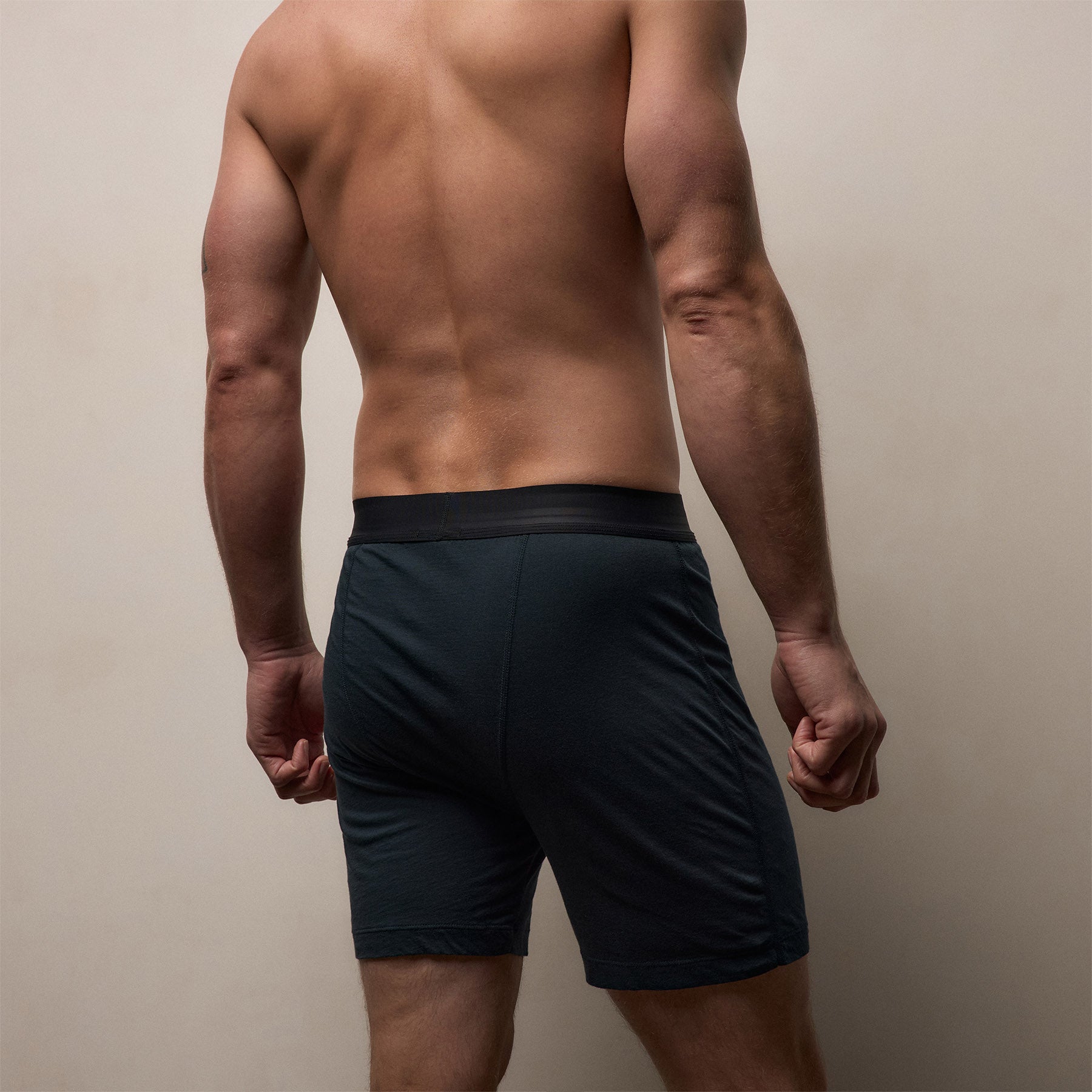 Luxe Lotus Relaxed Fit Boxer Short in French Navy | James Perse Los Angeles