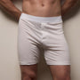Luxe Lotus Relaxed Fit Boxer Short in White | James Perse Los Angeles