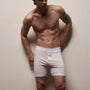 Luxe Lotus Relaxed Fit Boxer Short in White | James Perse Los Angeles