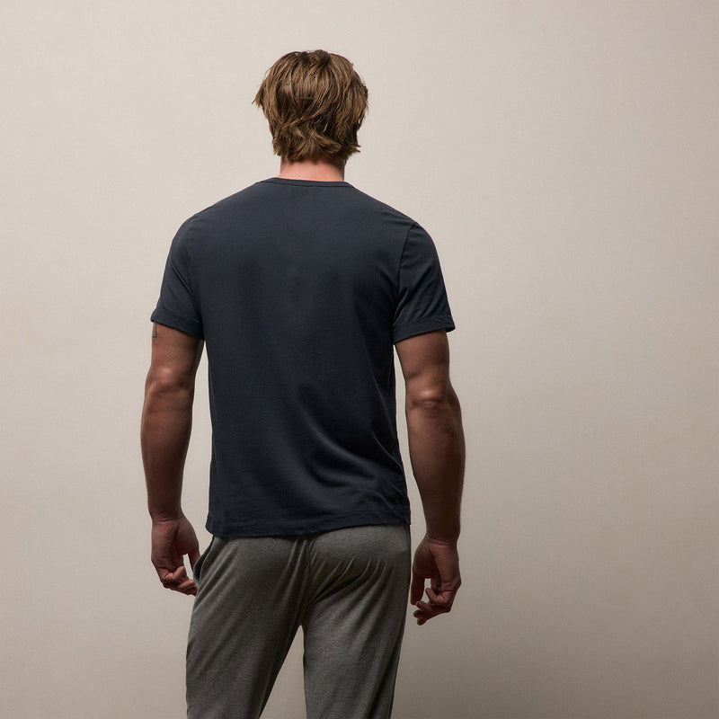 Elevated Lotus Jersey Lounge Tee in French Navy | James Perse Los Angeles