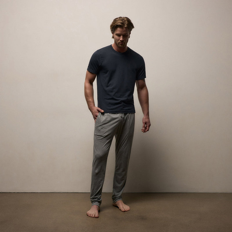Elevated Lotus Jersey Lounge Tee in French Navy | James Perse Los Angeles