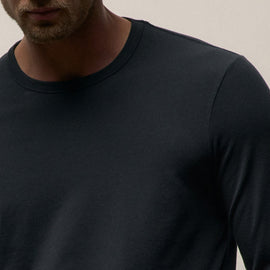 Elevated Lotus Jersey Lounge Crew in French Navy | James Perse Los Angeles