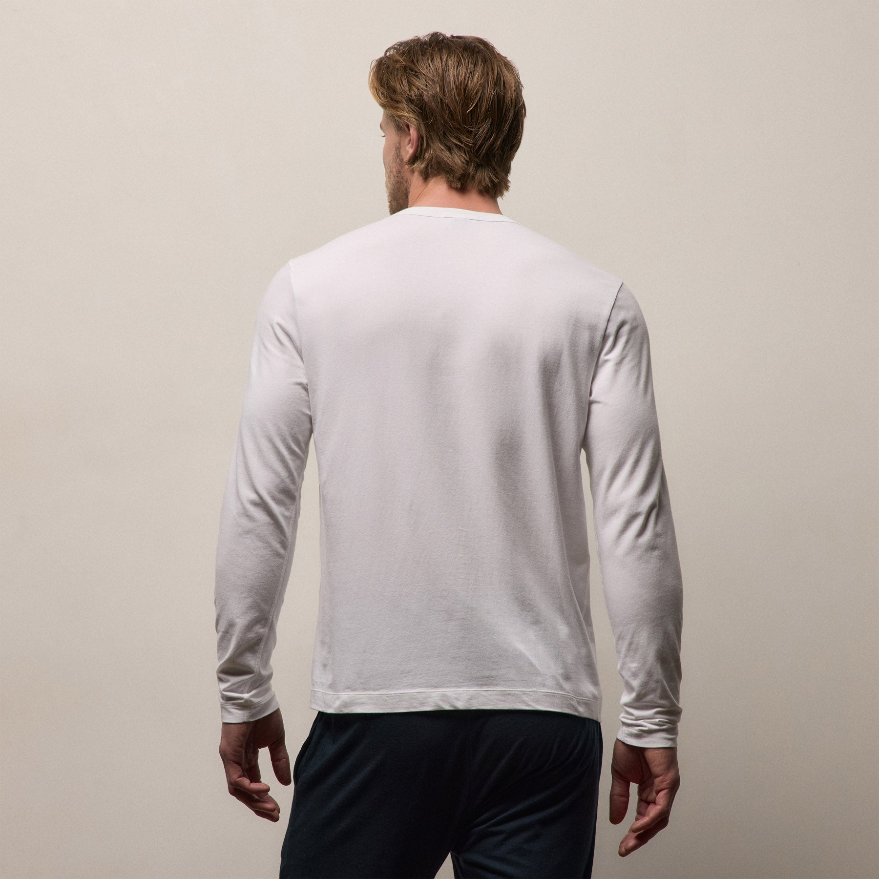 Elevated Lotus Jersey Lounge Crew in White | James Perse Los Angeles