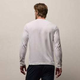 Elevated Lotus Jersey Lounge Crew in White | James Perse Los Angeles