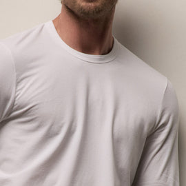 Elevated Lotus Jersey Lounge Crew in White | James Perse Los Angeles