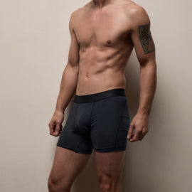 Elevated Lotus Sport Boxer Short in French Navy | James Perse Los Angeles