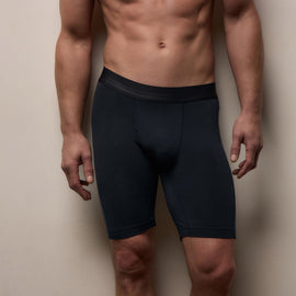 Elevated Lotus Sport Boxer  Long in French Navy | James Perse Los Angeles