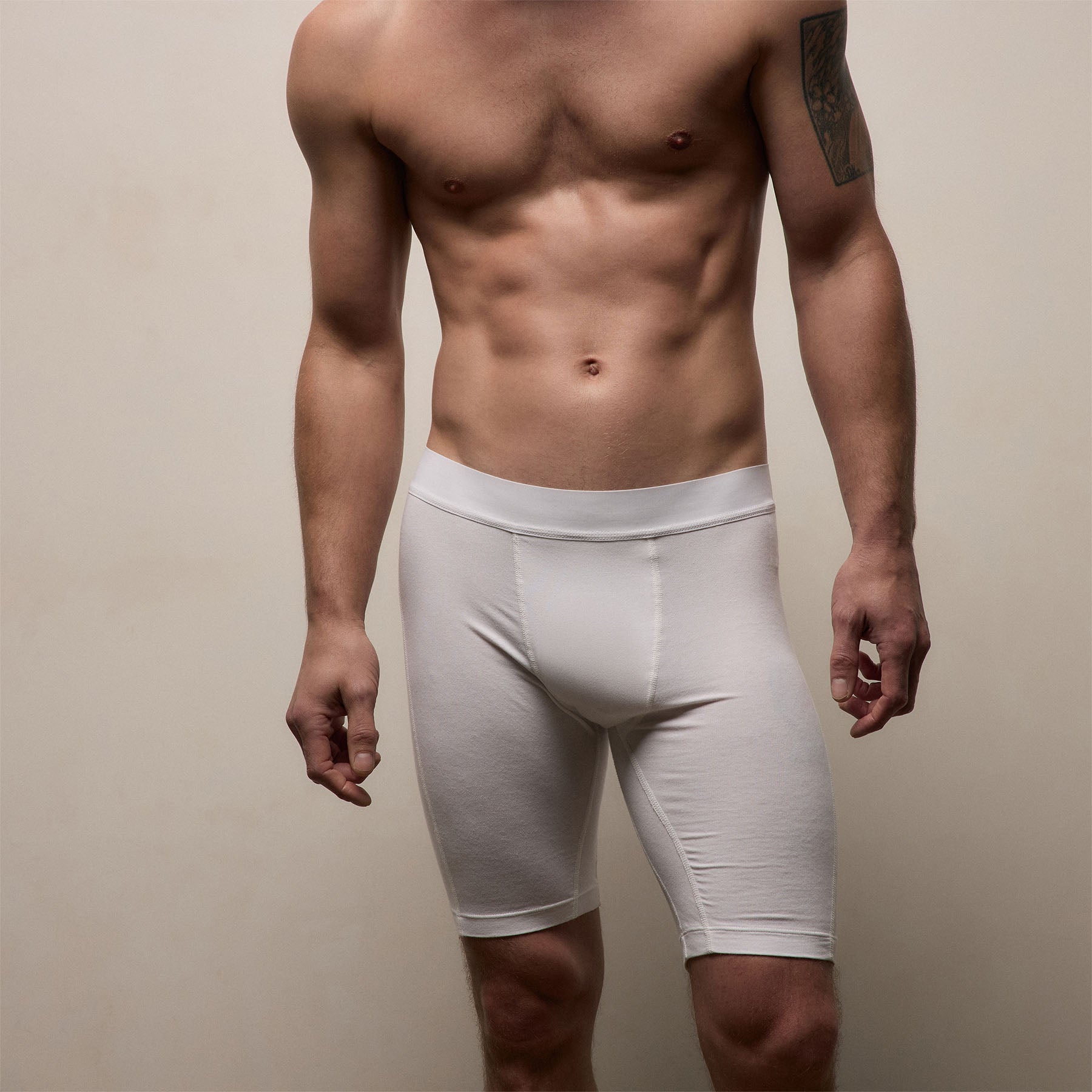 Elevated Lotus Sport Boxer  Long in White | James Perse Los Angeles