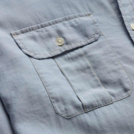 Featherweight Denim Utility Shirt in Bleach Wash | James Perse Los Angeles