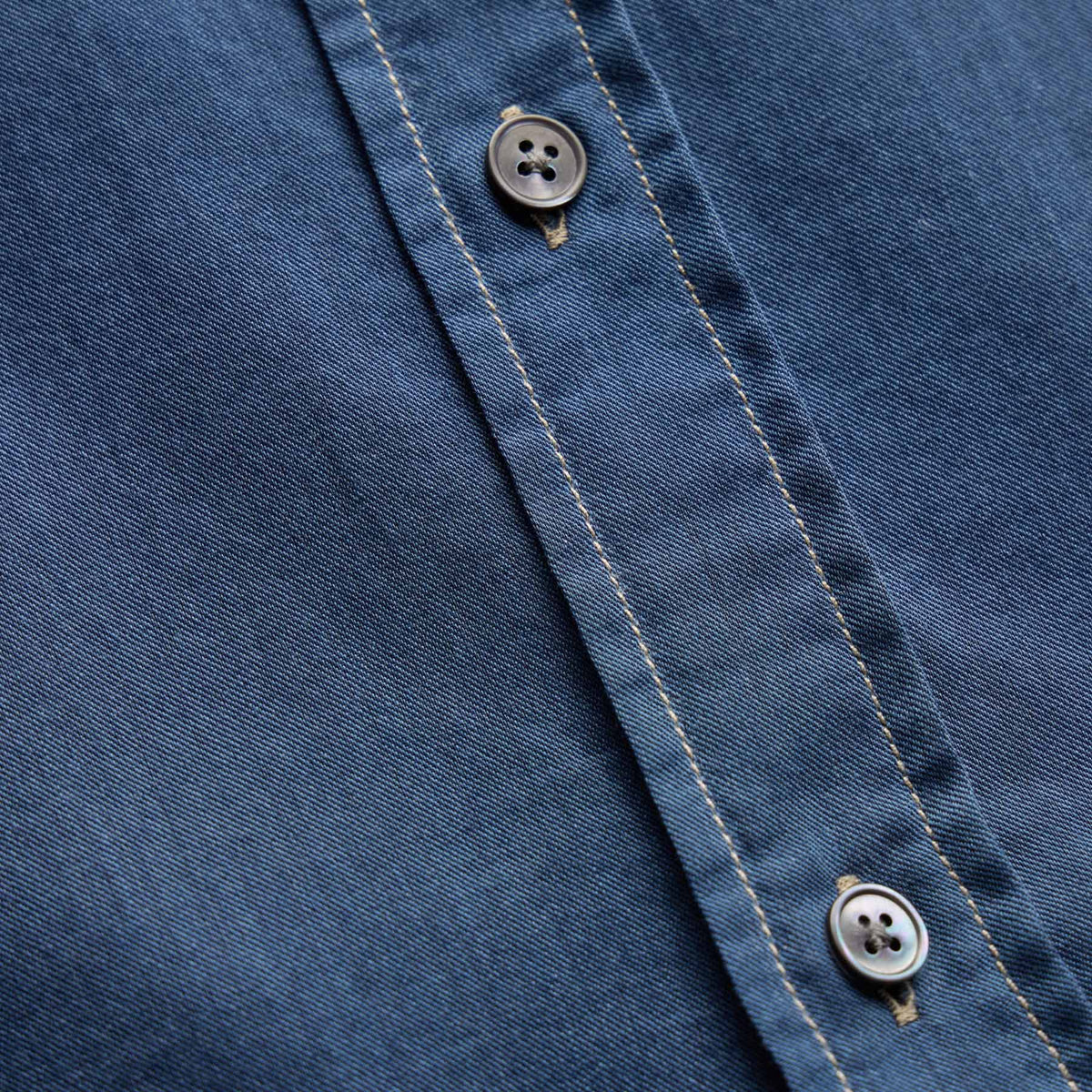 Featherweight Denim Utility Shirt in Medium Wash | James Perse Los Angeles