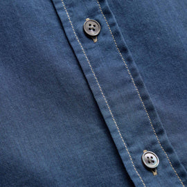 Featherweight Denim Utility Shirt in Medium Wash | James Perse Los Angeles
