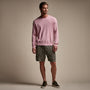 Stretch Cotton Crew Sweater in Peony | James Perse Los Angeles