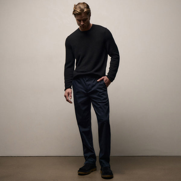 Relaxed Stretch Micro Twill Trouser in Academy | James Perse Los Angeles