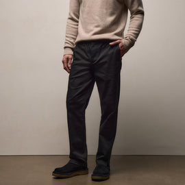 Relaxed Stretch Micro Twill Trouser in Black | James Perse Los Angeles