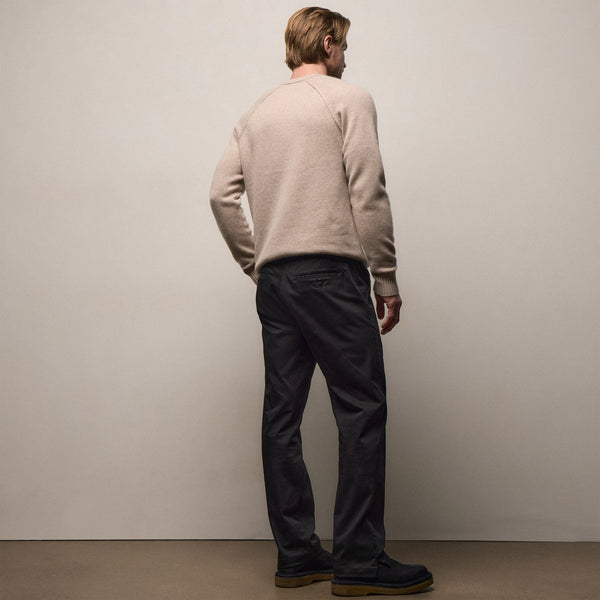 Relaxed Stretch Micro Twill Trouser in Black | James Perse Los Angeles