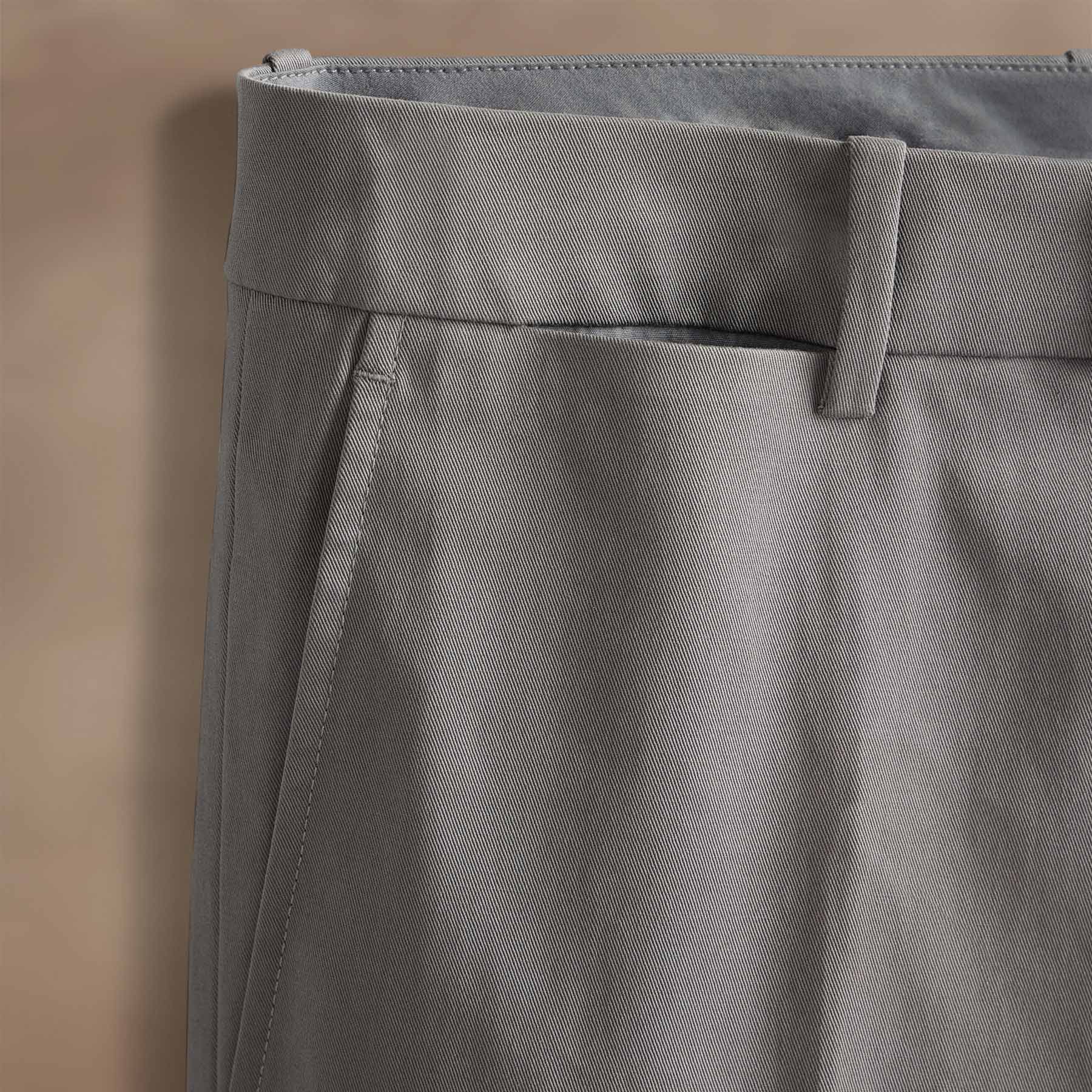 Stretch Micro Twill Trouser in Mid Grey | James Perse Los Angeles
