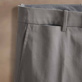 Stretch Micro Twill Trouser in Mid Grey | James Perse Los Angeles