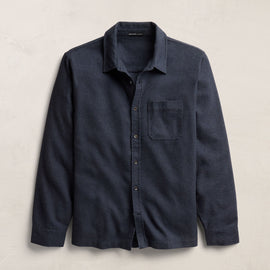 Cotton Cashmere Shirt - Heather Navy