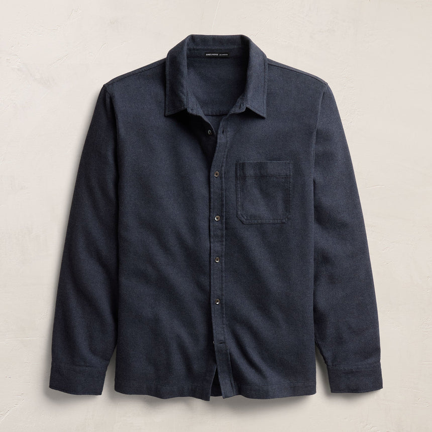 Cotton Cashmere Shirt - Heather Navy