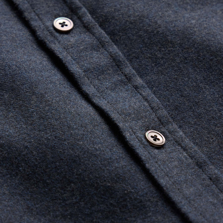 Cotton Cashmere Shirt - Heather Navy