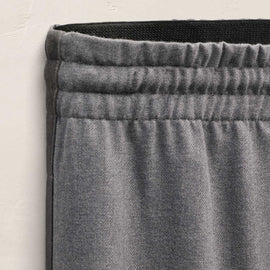 Suede Trim Wool Drawstring Trouser in Heather Grey | James Perse Los Angeles
