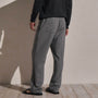 Suede Trim Wool Drawstring Trouser in Heather Grey | James Perse Los Angeles