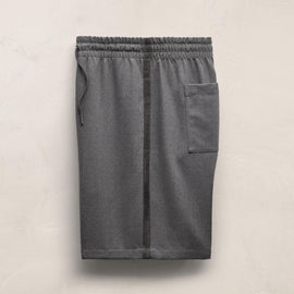 Suede Trim Wool Drawstring Short in Heather Grey | James Perse Los Angeles