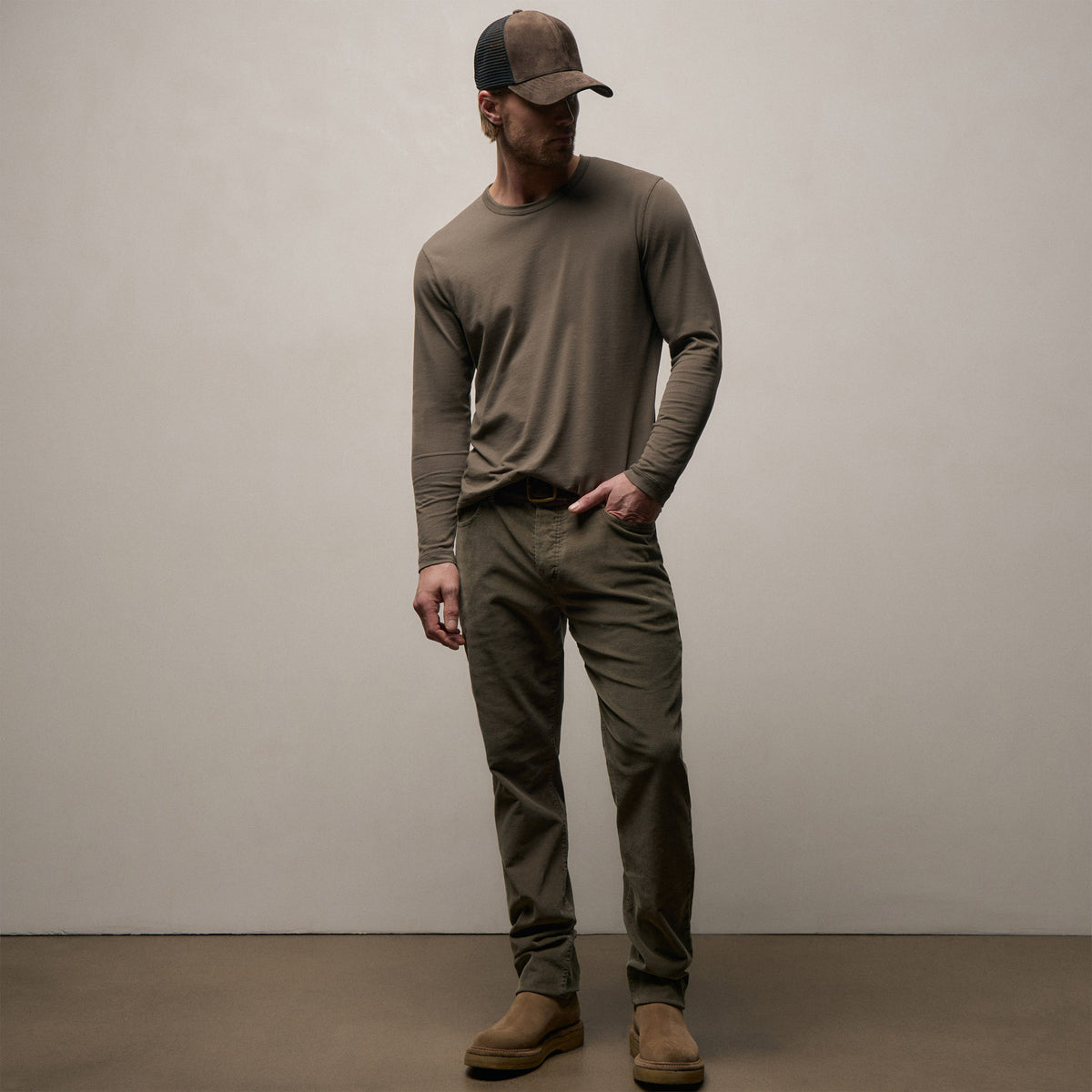 Corduroy 5 Pocket Pant - Army Green Pigment