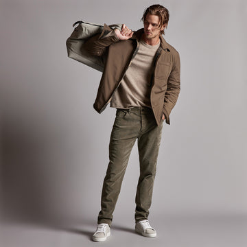 5 Pocket Corduroy Pant - Army Green Pigment | James Perse Los Angeles