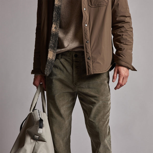 5 Pocket Corduroy Pant in Army Green Pigment | James Perse Los Angeles