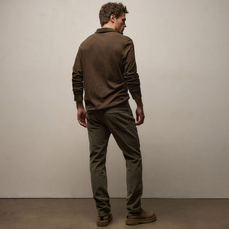 5 Pocket Corduroy Pant in Army Green Pigment | James Perse Los Angeles