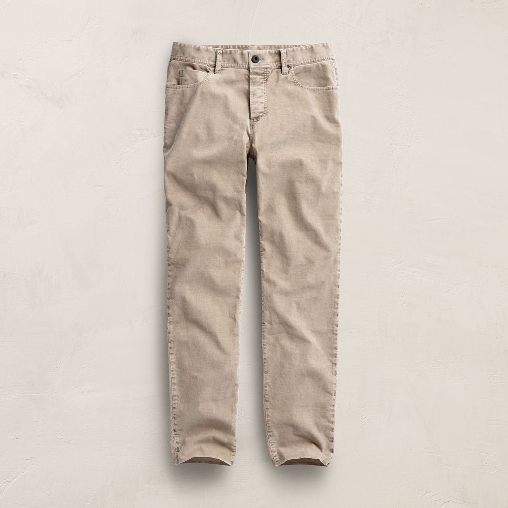 5 Pocket Corduroy Pant in Stone Pigment | James Perse Los Angeles /mens FLAT
