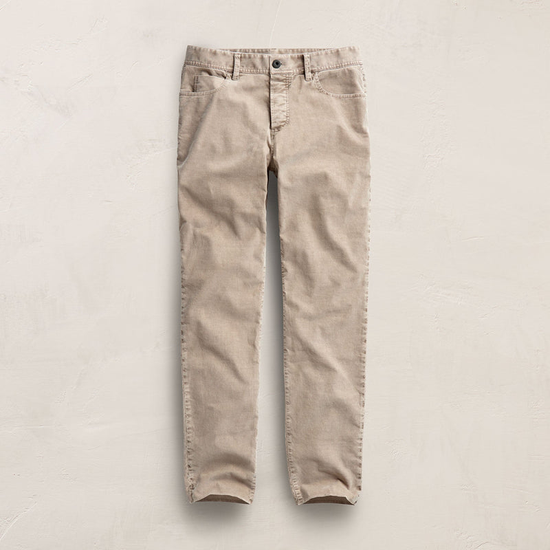 5 Pocket Corduroy Pant in Stone Pigment | James Perse Los Angeles FLAT