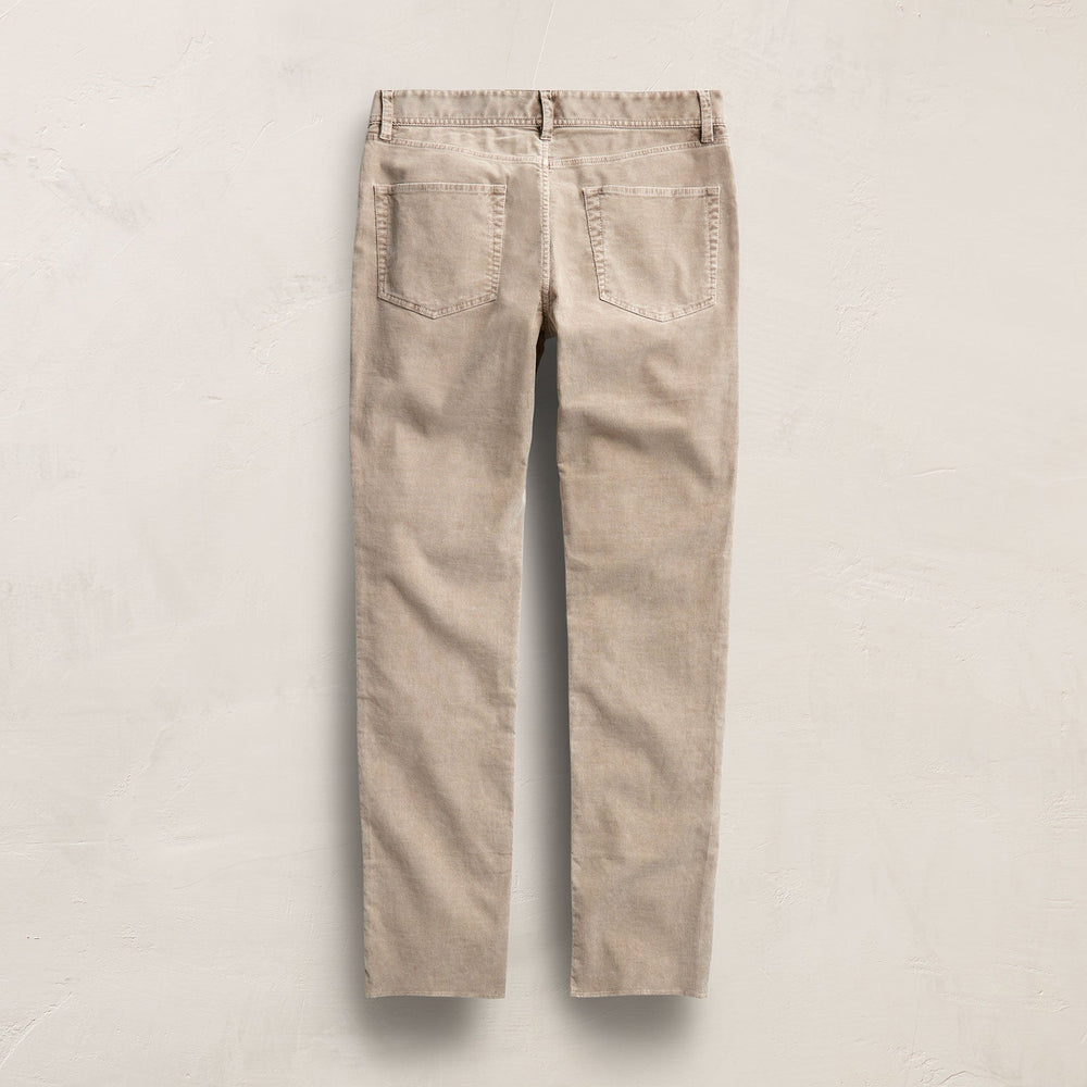 5 Pocket Corduroy Pant in Stone Pigment | James Perse Los Angeles FLAT /mens