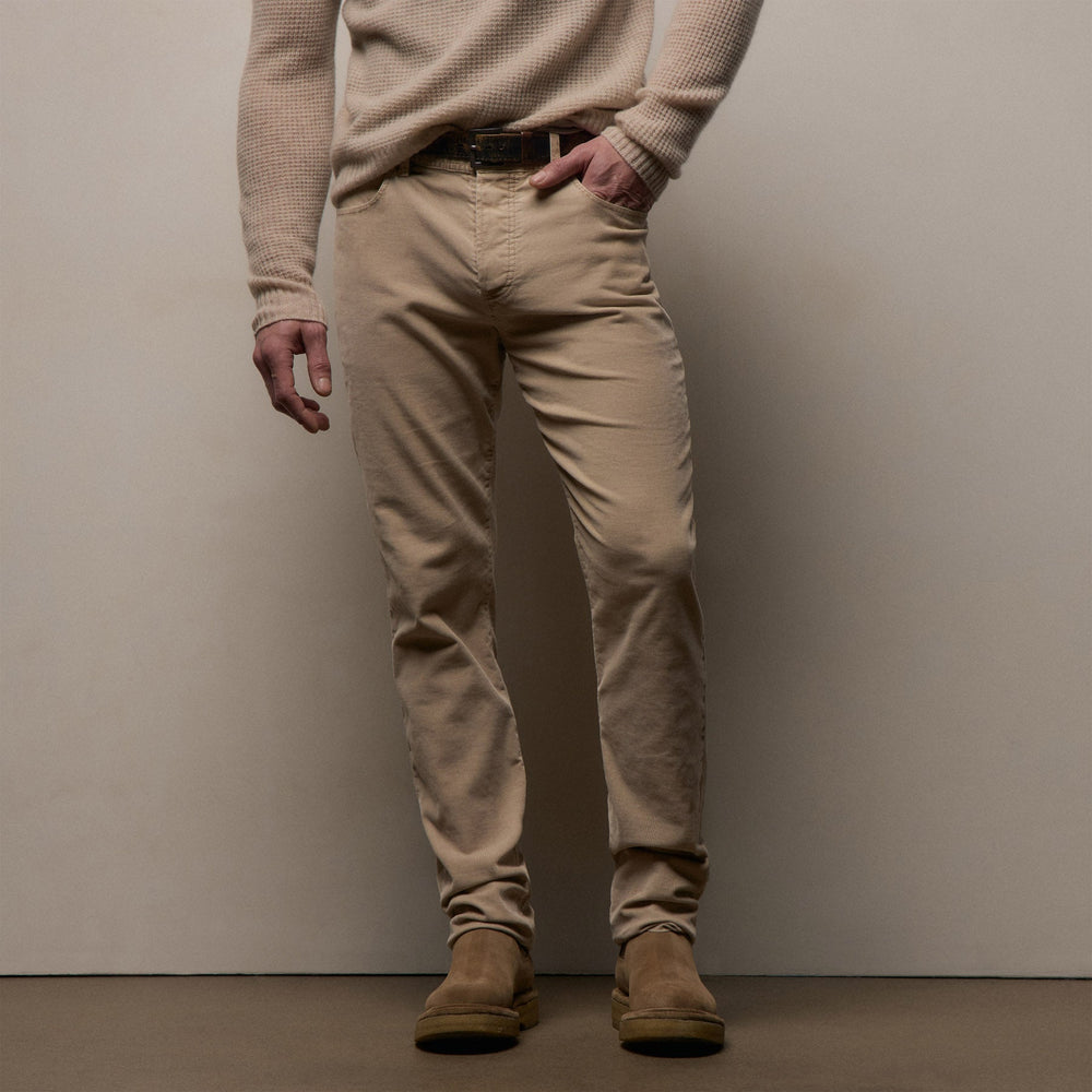Corduroy 5 Pocket Pant in Stone Pigment | James Perse Los Angeles /mens