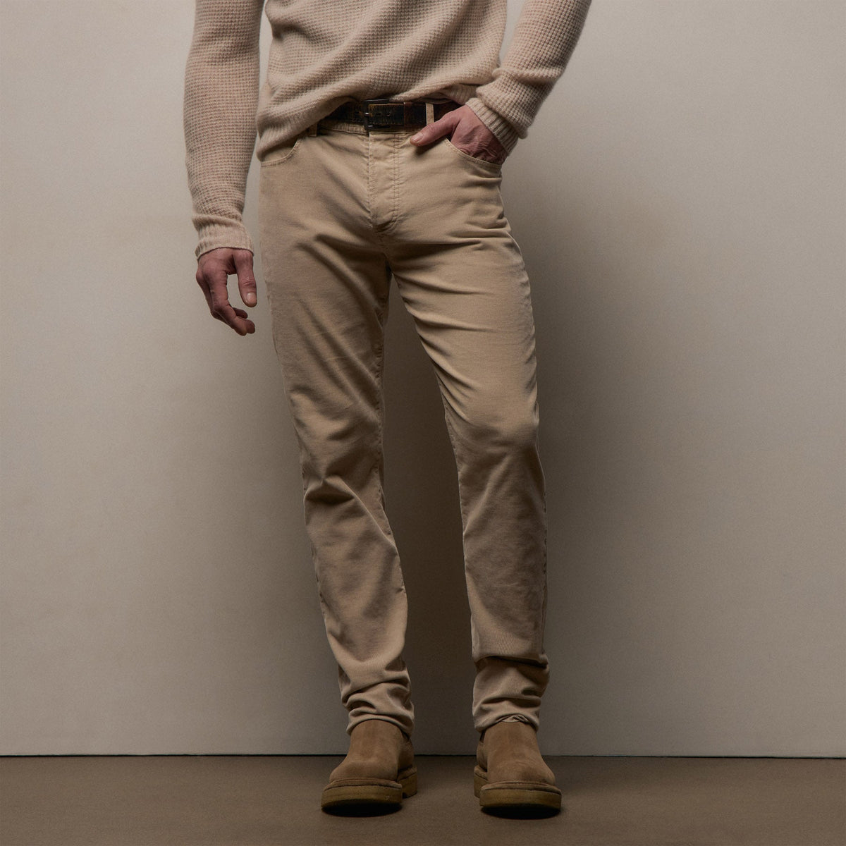Corduroy 5 Pocket Pant in Stone Pigment | James Perse Los Angeles